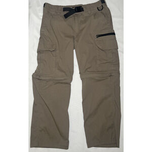 The BC Clothing Co Belted Convertible Hiking Pants Mens Size M X 34 Khaki Gorp